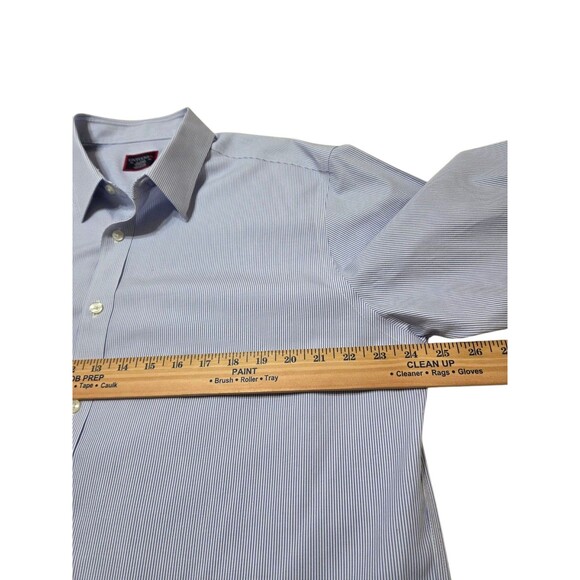 Untuckit Button Shirt Men's XL Blue White Stripe Wrinkle Free 100% Cotton I5.2 - Picture 5 of 12